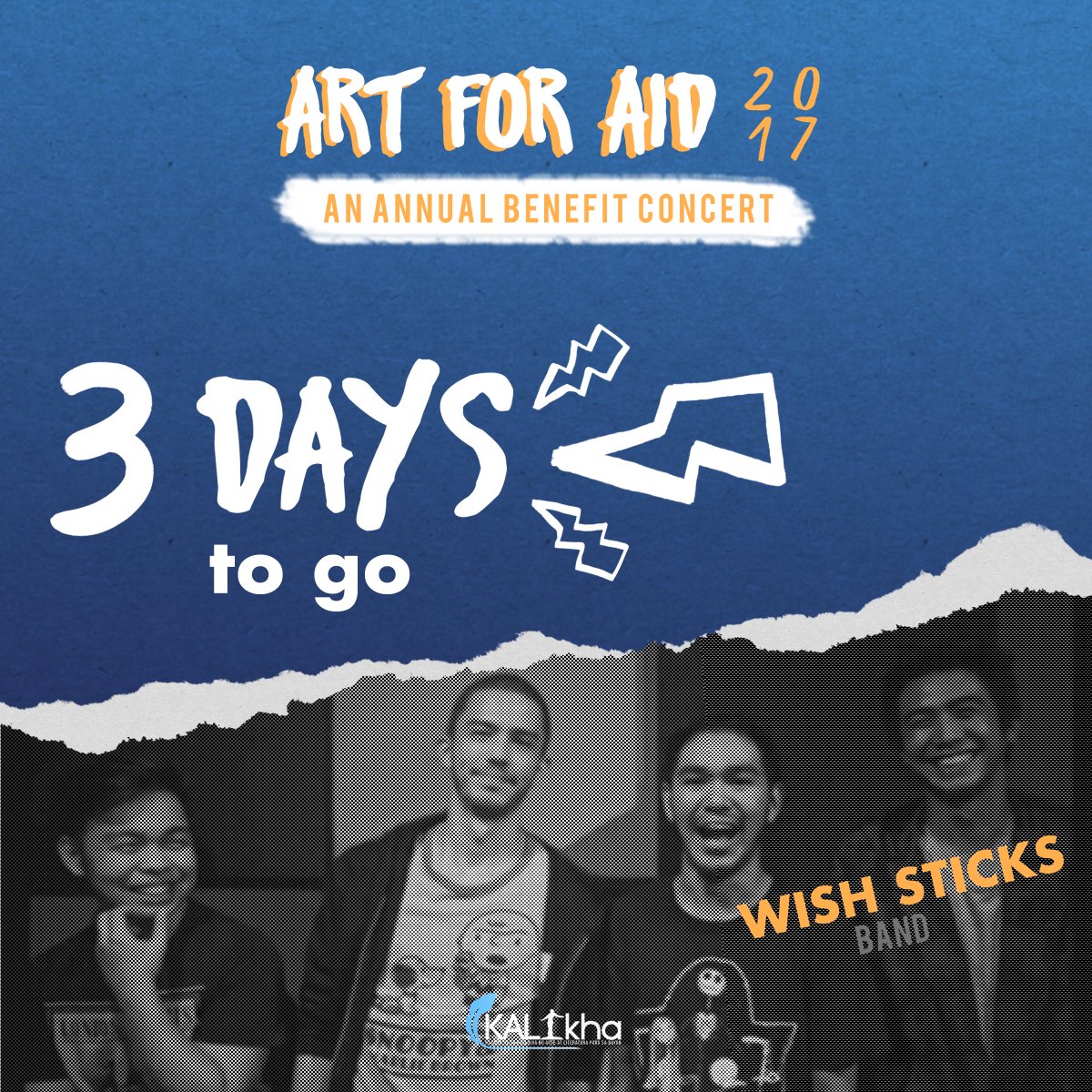 KALikhaUPD's tweet photo. 3 DAYS TO GO UNTIL #ARTFORAID2017!!!!!
Catch @wishsticksmusic on November 25 at Tipanan, Maginhawa!
Doors open at 7pm
Tickets are at P150 for pre-selling* and P180 for door price* (*comes with 1 free drink) https://t.co/7bCZydSONV