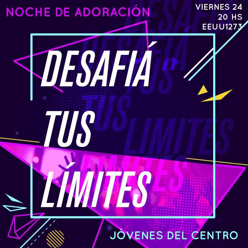 Este viernes volvemos con otra Noche de Adoración muy especial, merienda, amigos y Dios. Te esperamos!!
Viernes 24 | 20 hs | Estados Unidos 1273 CABA