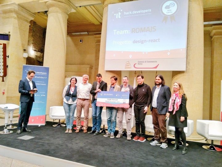 sourcesense's tweet photo. Congratulazioni a Paolo Mariotti ed al suo team vincitori all' #hackdev17 !
https://t.co/09BDwTY31P https://t.co/ctzG4iQTQ8