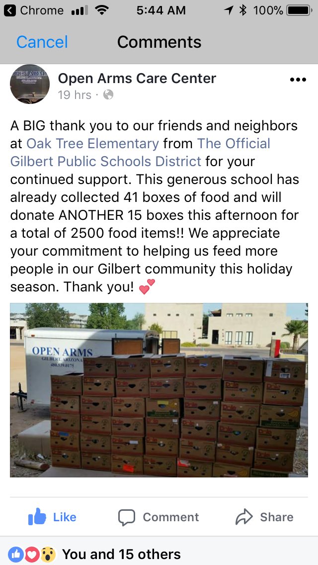 DaleLunt's tweet photo. Oak Tree students and families did a great job with the Student Council food drive! #eaglepride https://t.co/ETb3lH9noK