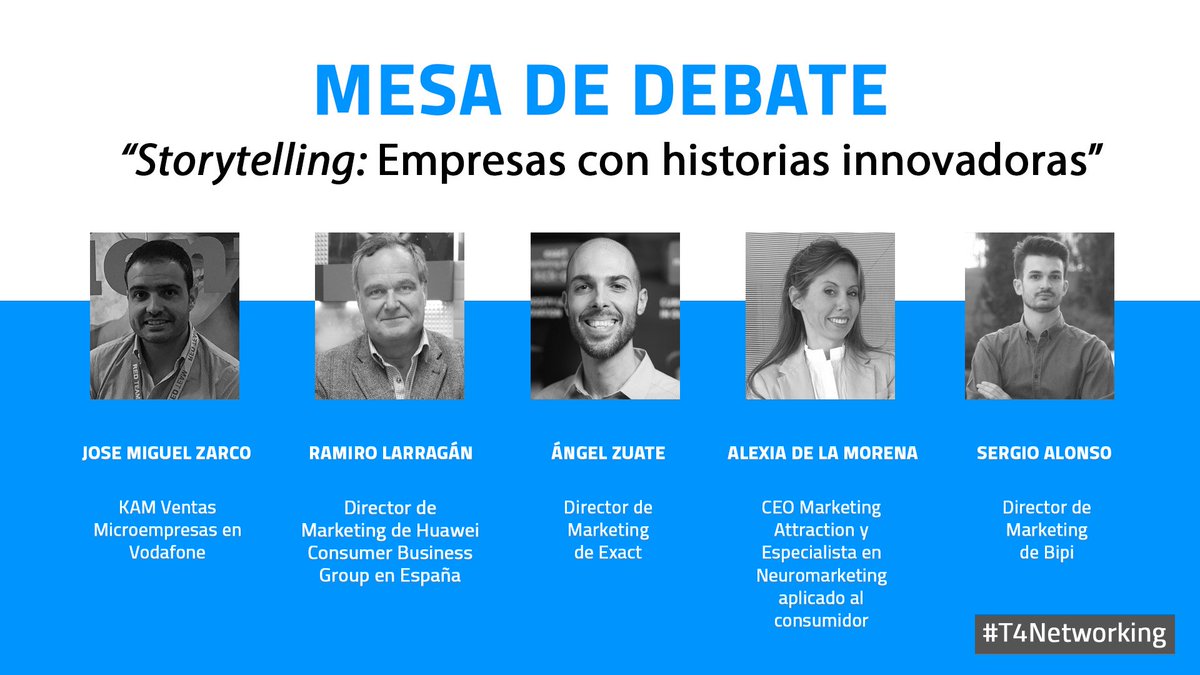 Referencia_2's tweet image. Así queda compuesta la mesa de debate de la última edición #T4Networking Aun puedes apuntarte en nuestra web time4networking.com