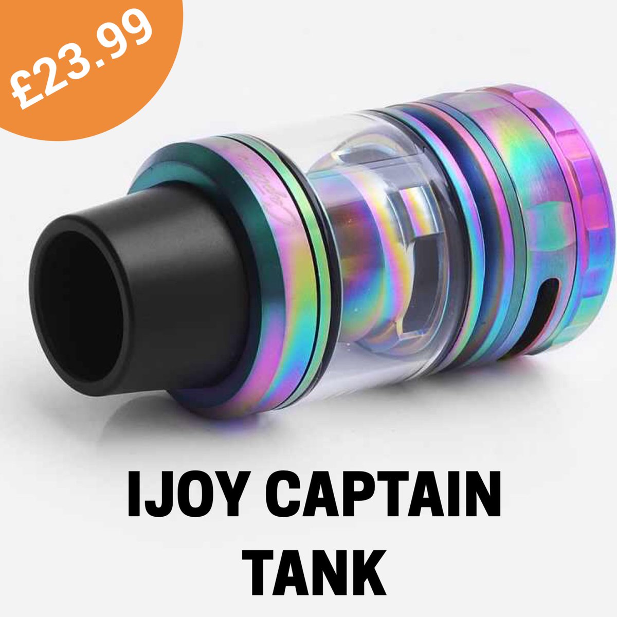 puffdade's tweet photo. The IJOY Captain is one of our favourite tanks to hit the market this year with its brilliant air flow and all round beautiful design. 

Limited stock, available for £23.99 ❗️ 

👉 https://t.co/TJN2d2nIlw

#Vape #vapeon #puffdade #vapenation #tank #ijoy #ecig https://t.co/oMq5flNCFd