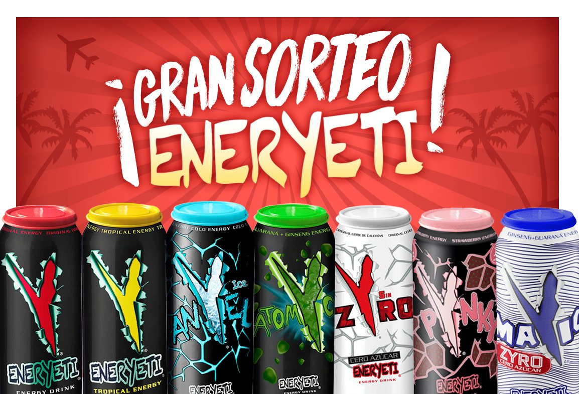 En #Eneryeti celebramos el #BlackFriday sorteando un lote de 12 latas Eneryeti! 😲 Participa, es muy fácil!!
Síguenos en Twitter y retuitea esta publicación, ademas si participas en FB obtendrás otra participación: facebook.com/eneryeti/ 
Bases legales j.mp/2hEXvm5