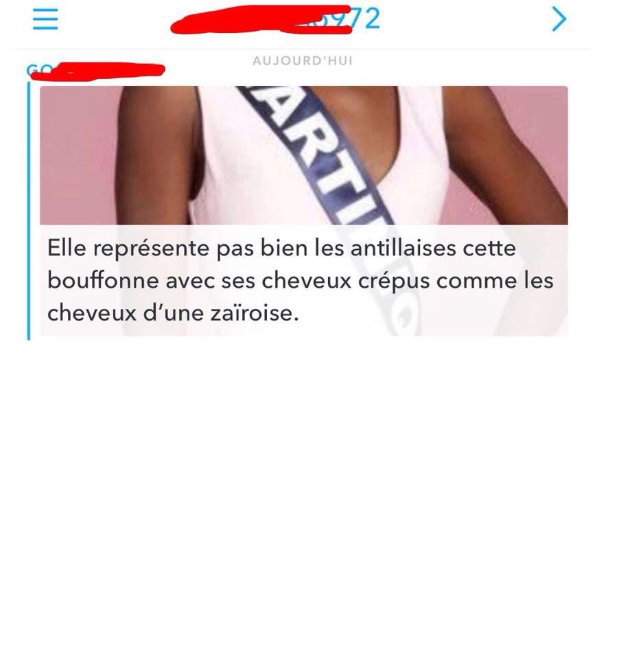 Cyrilbokilo's tweet photo. J’espère que ce tweet sera retweeté des milliers de fois pour dénoncer le racisme, les injures sans raisons. Cette jeune martiniquaise ne mérite t’elle pas d’être miss parce qu’elle à la peau ébène ? Je suis éberlué par ce comportement haineux. C’est tellement inhumain et injuste https://t.co/1hy8NA2TXk