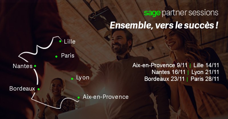 SageFrance's tweet photo. Demain, on se retrouve à #Bordeaux 📌pour l'avant dernière date des #Sagepartnersessions avec @SagePartnersFr ! 📅  https://t.co/KD1NPNYkZ4 https://t.co/bsWvkfz7SC