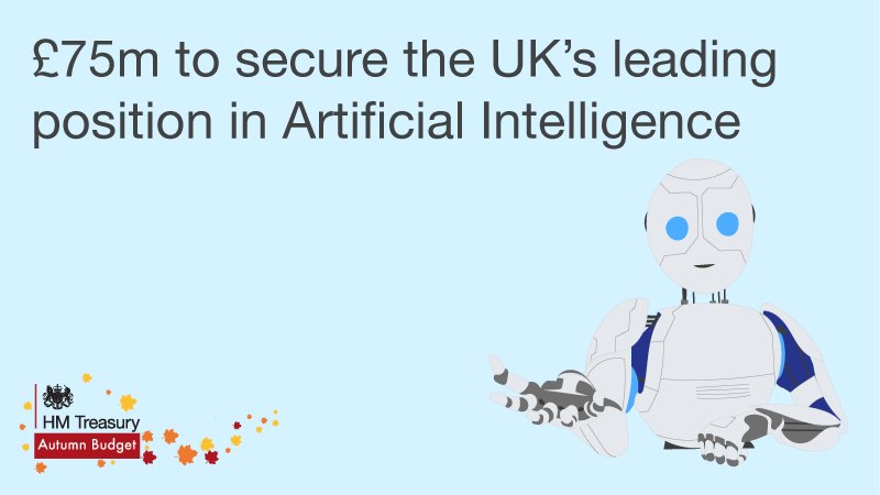 hmtreasury's tweet photo. “Today we invest over £500m in a range of initiatives from artificial intelligence, to 5G and full fibre broadband” #Budget2017 https://t.co/FfBno59JCQ