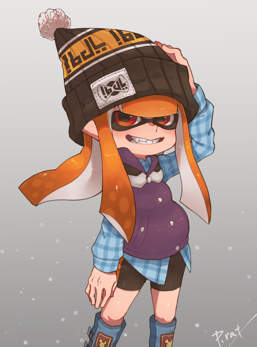 インクリング ,イカガール(スプラトゥーン) 「パッツンゲソに心奪われた…
新ゲソ新ギア新ステージ新ルール。
アプデが待ち遠しい」|P.ratのイラスト