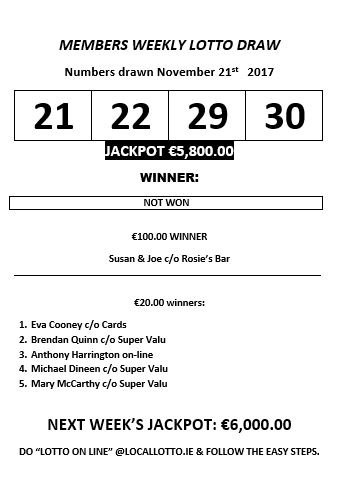 lotto result nov 21 2017