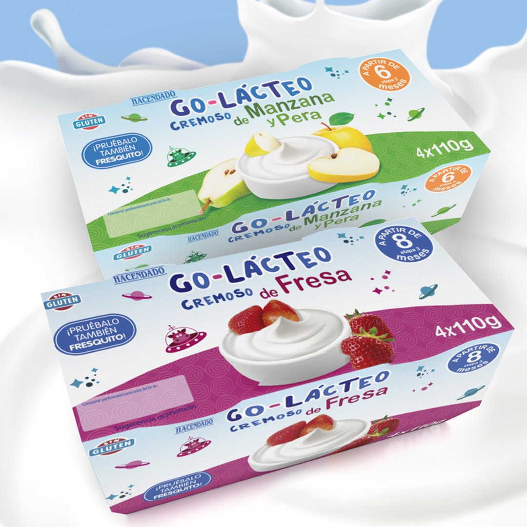 Estudio Mira Design Of The New References Of The Go Lacteo Infant Feeding Range Of The Hacendado Brand Of Mercadona Supermarkets Packaging Packagingdesign Hacendado Mercadona Golacteo Diseno Estudiomiravalencia Valencia T