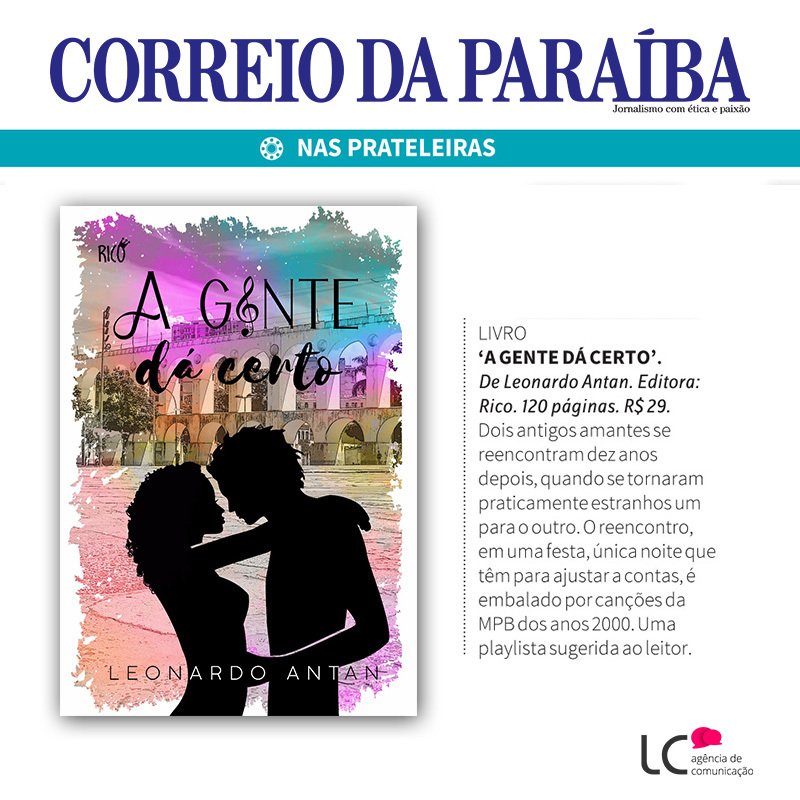 LCAgComunicacao's tweet photo. Neste dia do músico, que tal uma leitura musical?
A obra 'A gente dá certo', publicada pela @RicoEditora foi divulgado no @correiodaparaiba

#DiadoMúsico #Música #LivroMusical #MPB #RicoEditora #CorreiodeParaíba #Literatura #Cultura #LCAgênciadeComunicação https://t.co/bgQxOQLTHp