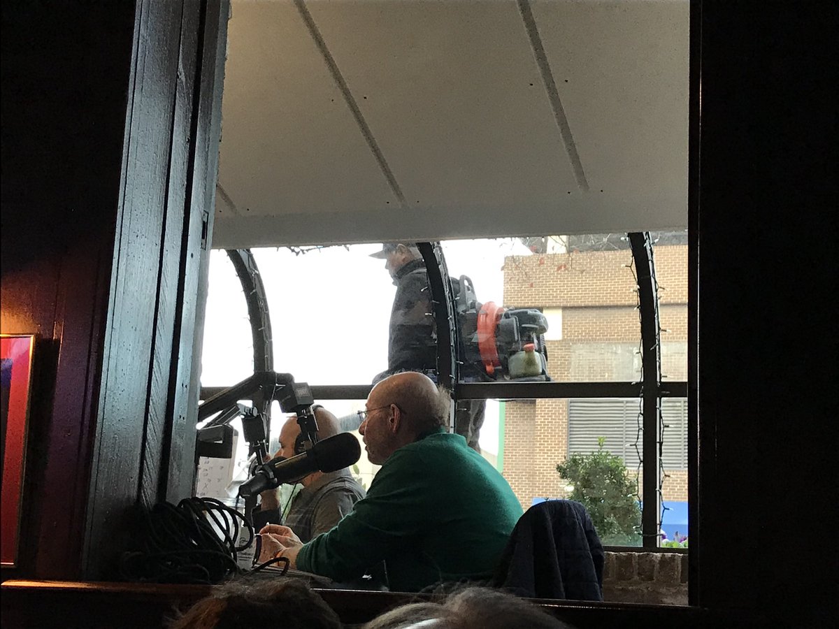 racolej's tweet photo. @MrTonySays - stalked by the leaf blower #chatter #thanksgivingtradition https://t.co/IgaUuoQQDm