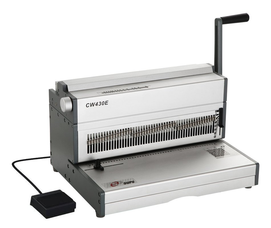 print_finish's tweet photo. Buy SUPU CW430E Manual Double #Wire #Binding and Electric #Punch #Machine 17″ at US$890, for more details call us on 1800-268-6577 or visit @ https://t.co/XMWBCiBc57 #WireBinding #WireBindingMachine https://t.co/mFgCCkDrcx