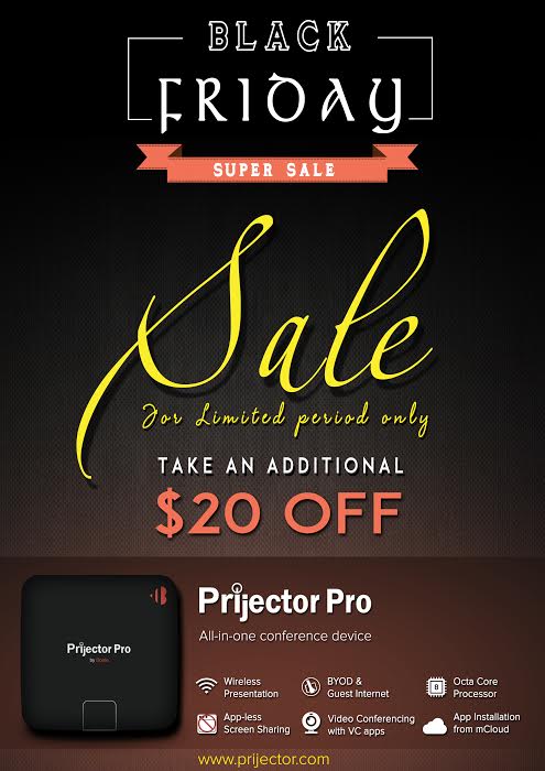 Prijector's tweet photo. Save big this #BlackFriday with Flat $20 OFF + Free shipping+ 6 months mCloud subscription free! https://t.co/kJTd2YEDFJ https://t.co/v2dxVEq2vQ