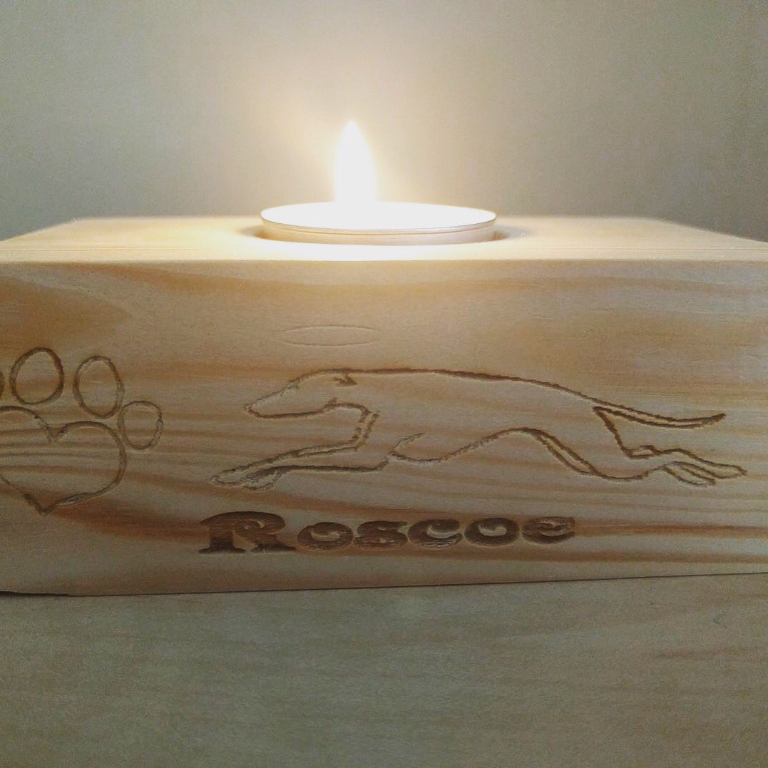 Order ready for delivery
Get your own memorial to any person or pet for just £10
110mm x45mm x 65mm 
Solid wood with hand waxed finish
Larger sizes are available. 
Ask for details