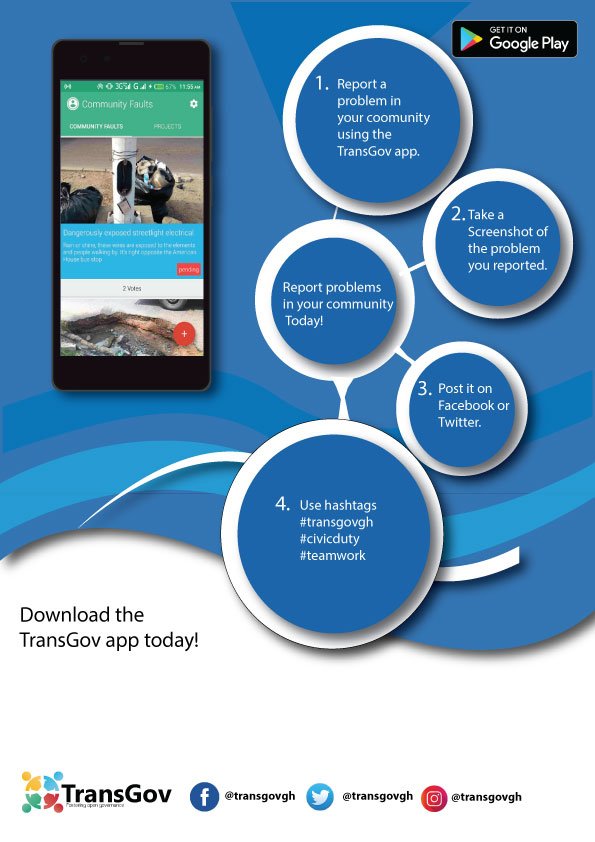 transgovgh's tweet photo. We have the power to control the factors and decisions that shape our lives and our communities. Get involved. Download the TransGov app today! #transgovgh #civicduty #fixghana. https://t.co/ZLq7foN6KA