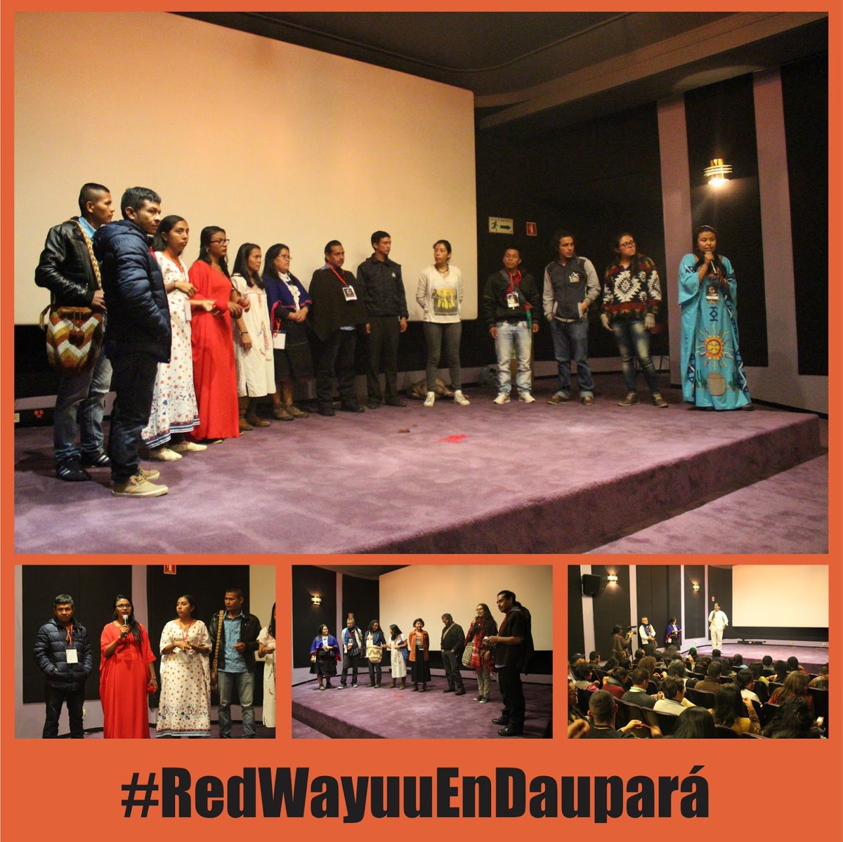 RedWayuu's tweet photo. ☆Hilos de Resistencia dieron inicio a La Novena Luna de Muestra de Cine Indígena Daupará - Del 21 al 25 de Noviembre - Bakatá / Bogotá #RedWayuuEnDaupará #DauparáRenaceEnBakatá https://t.co/sgiVGBlwV3 https://t.co/VokCPHzvlv
