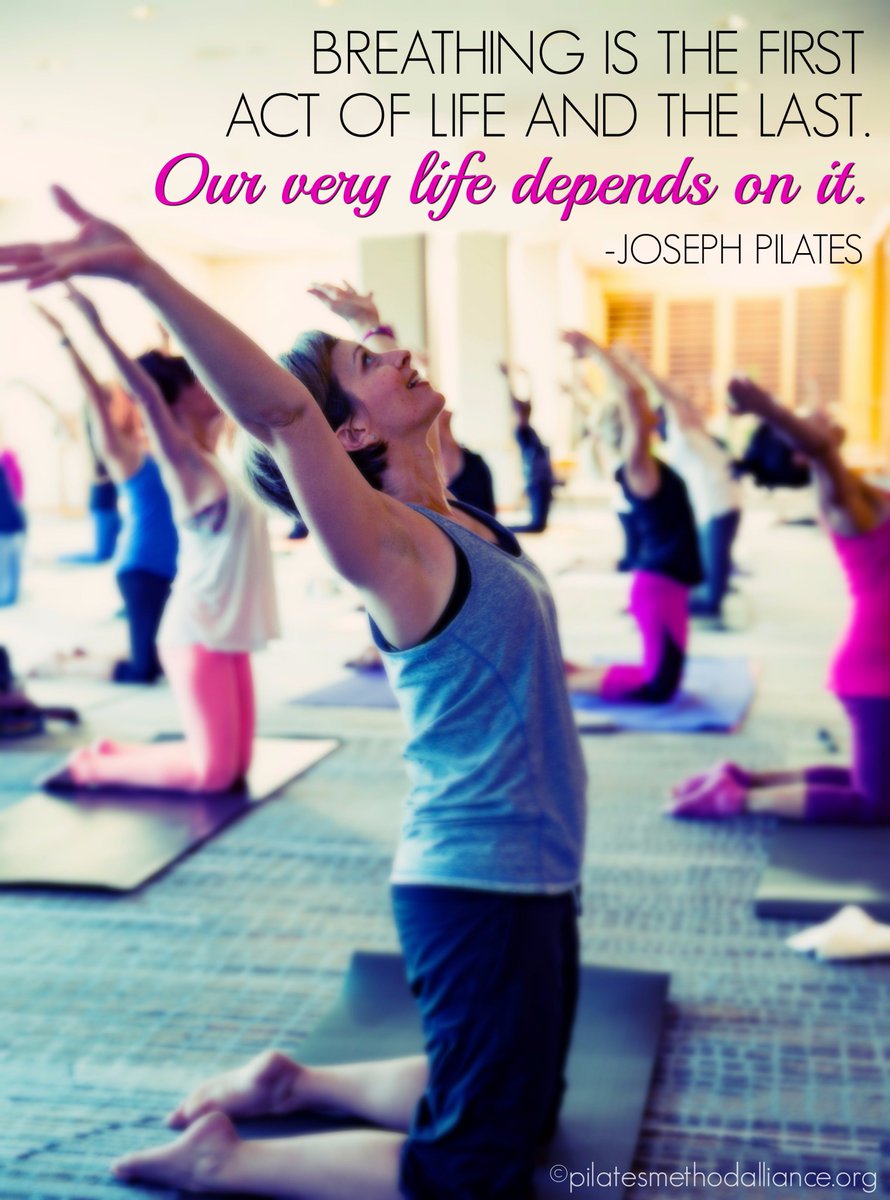 PMAtweeter's tweet photo. "Breathing is the first act of life and the last. Our very life depends on it." #JosephPilates #pilatesmethodalliance #pma2017 https://t.co/8pWvo0DPTs