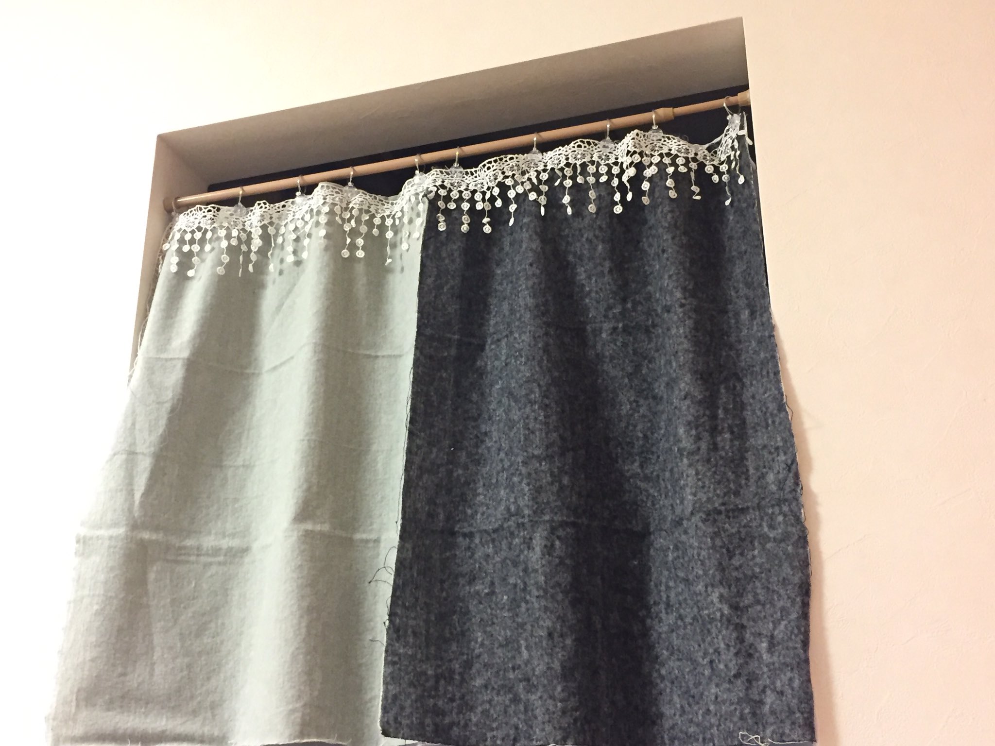 るー V Twitter 簡単 あったかカフェカーテン 100均 ダイソー Diy 手作り カフェ風