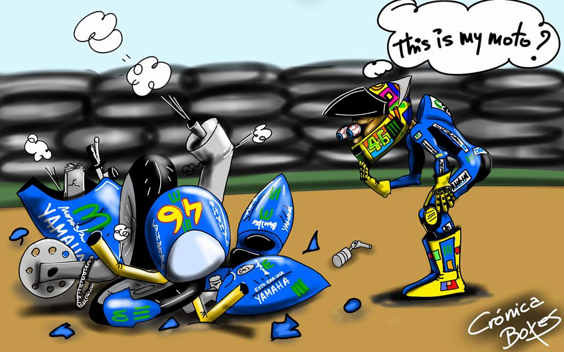 MotofamilyGP's tweet photo. #Unadehumor
#ValenciaTest
Vía Crónica Boxes https://t.co/xbJ1XYHQtD