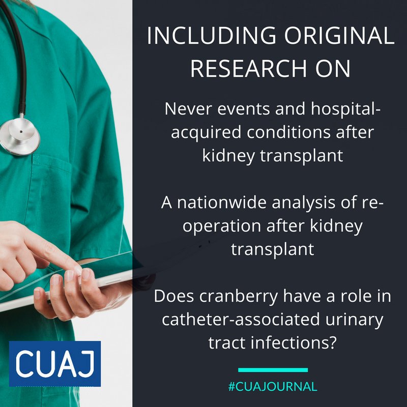 CanUrolAssoc's tweet photo. The November edition of the CUA Journal is now available. Explore the Original Research now: https://t.co/MlZeOMwenJ #CUAJournal https://t.co/m7x91A8RVI