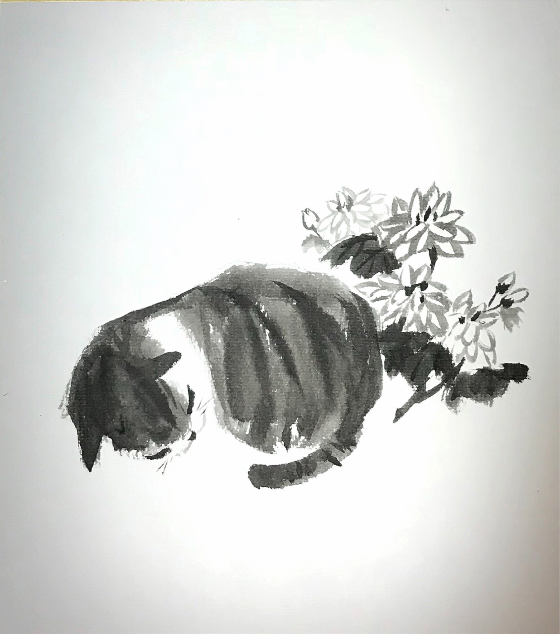 眠り猫　絵画　コラージュ モナリザ…ではなくモニャリザ！国内外で≪CAT ART≫を展開する