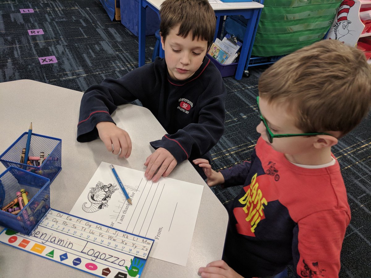 BattersonKclass's tweet photo. We are thankful to so many people at PR! Especially our Third Grade Buddies who helped us write these letters to give thanks to others. https://t.co/NizYZpmsjC
