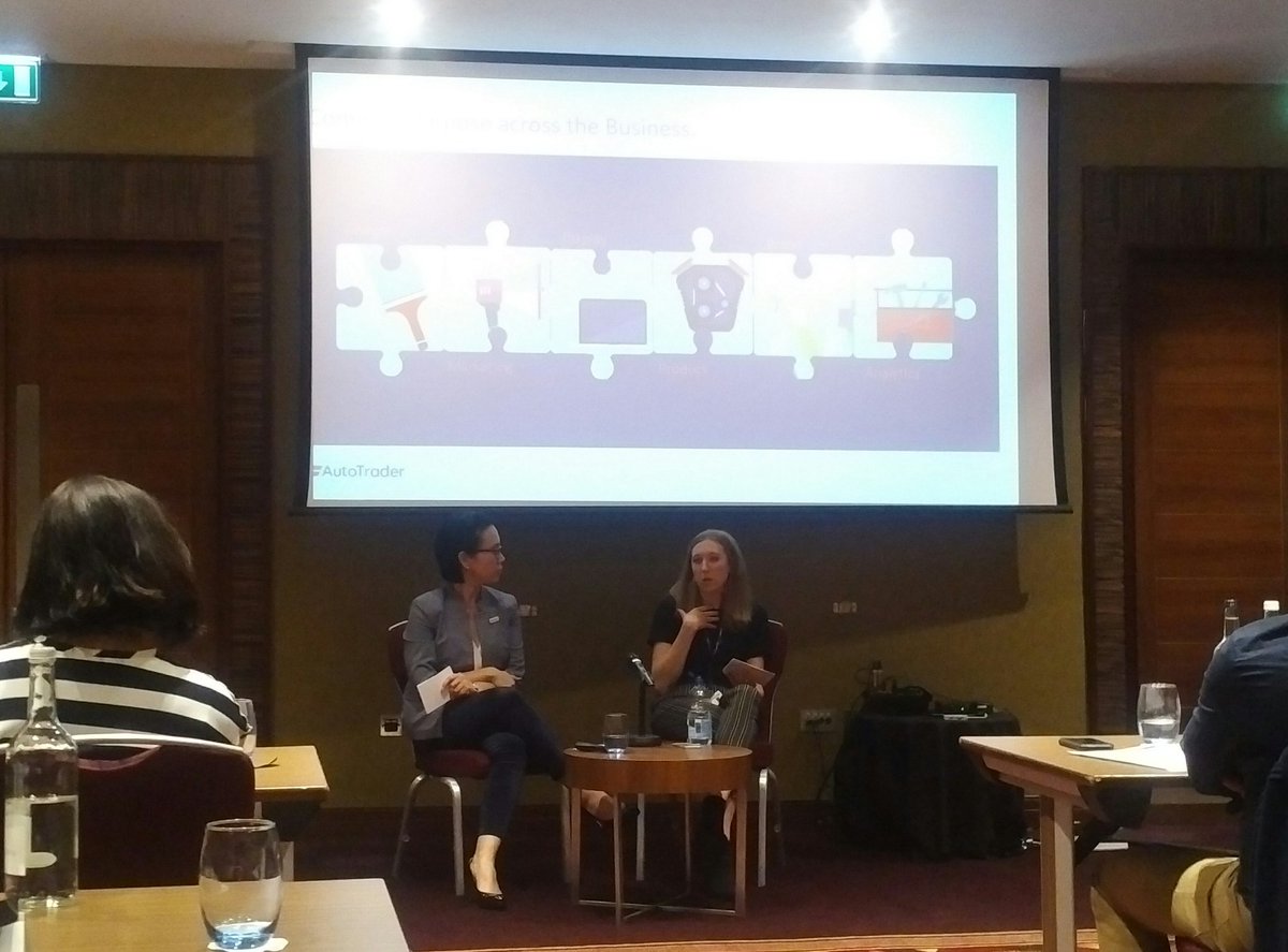 SpotX's tweet photo. 'We have common business goals, and a common tech stack,' @SammyAustin explains the business benefits of running #programmatic in-house with @lara_iz at the Real-Time Advertising Summit @ACI_RTA_Summits https://t.co/kHzFMANVYb
