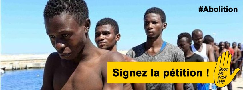 SOS_Racisme's tweet photo. 📢 Déjà 20 000 personnes contre l'esclavage des migrants noirs en Libye. On peut mieux faire ! ↗

Ne laissons pas ce crime contre l'Humanité se dérouler sous nos yeux sans rien faire ! #Abolition 🤚

➡ Agissez avec nous ! SIGNEZ ET PARTAGEZ L'APPEL :  https://t.co/ZbQngxi1Sg https://t.co/DAT17Hda68