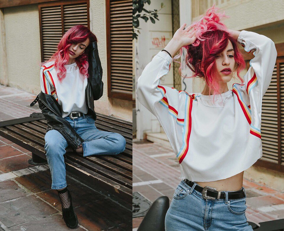lookbook's tweet photo. "Rainbow Room" by Kalliopi Lyviaki: https://t.co/c1J83BTUD6 #casual #edgy #grunge #greece #greekblogger #ootd https://t.co/qk8FwFtXCW
