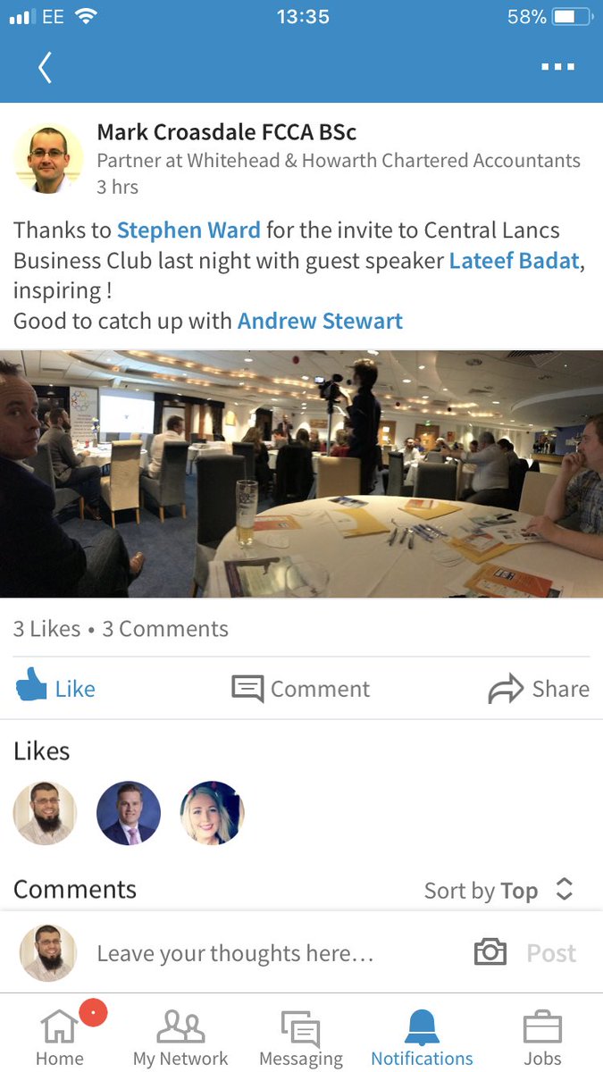 LateefBadat's tweet photo. Loving the feedback from Mark Croasdale FCCA BSc on my Talk last night on The Power of Positive Thinking for Businesses. π
I'm speaking again on Super Boosting Your Confidence at the Fylde Coast Business Networking Event next Tuesday 28th November organised by @HardmanMcNeal https://t.co/wV6cEgX1Er