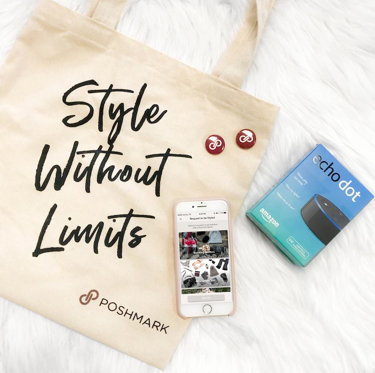 Poshmarkapp's tweet photo. 🚨 LAST DAY TO ENTER🚨 Head over to our Insta to enter to win an exclusive #StyleWithoutLimits swag bag including an Echo Dot to power our latest feature, Stylist Match! https://t.co/P31RXnHuRJ https://t.co/hVinJQV6km