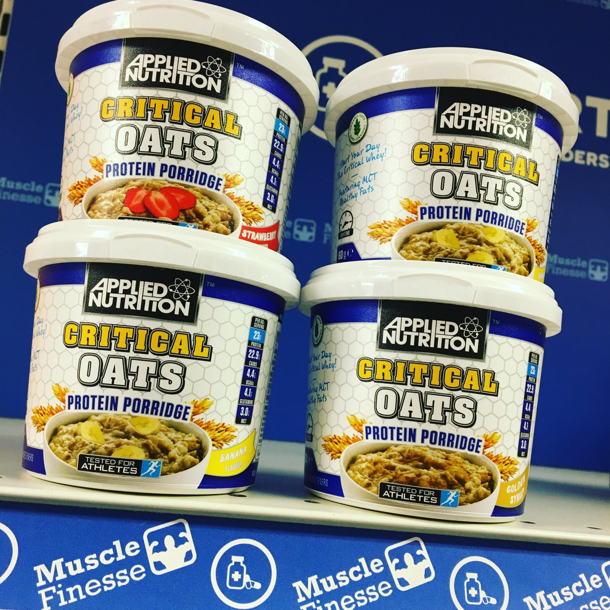 Never miss breakfast again 💪 These are the perfect addition to your cupboard and desk, and are popular among all us here at musclefinesse.com 😋 #protein #porridge musclefinesse.com/applied-nutrit…