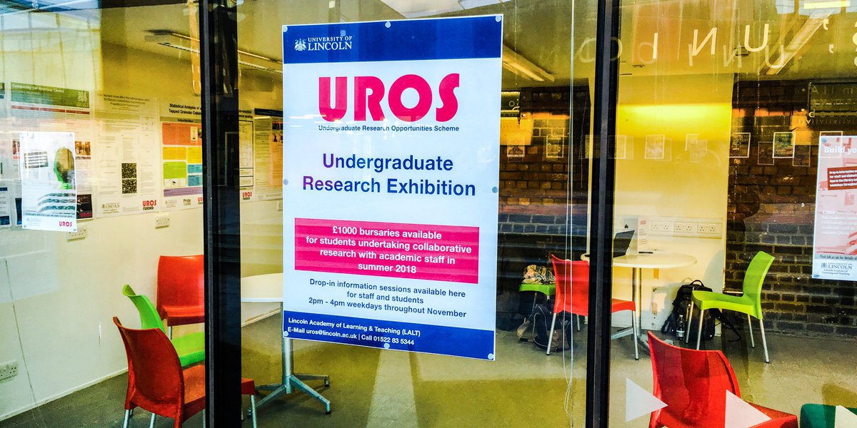 Interested in staff/student collaborative research? If so, come chat to us about how you could apply for UROS funding. We can be found at the front of the Library next to main doors Mon-Fri, 2 - 4pm during Nov 🕒APPLICATIONS CLOSE 31/01/17 ℹ️  lncn.eu/UROS #UROS2018