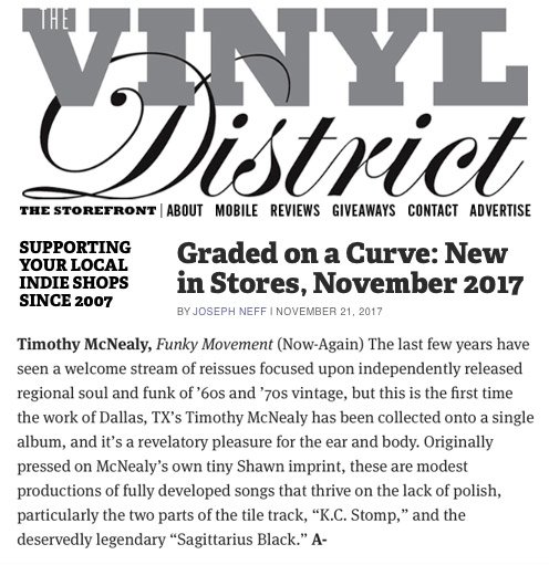 RapAndSoulPromo's tweet photo. In the @VinylDistrict's latest round-up of essentials: Timothy McNealy's #FunkyMovement
#RapAndSoulPromo https://t.co/VSbdGO2q0h