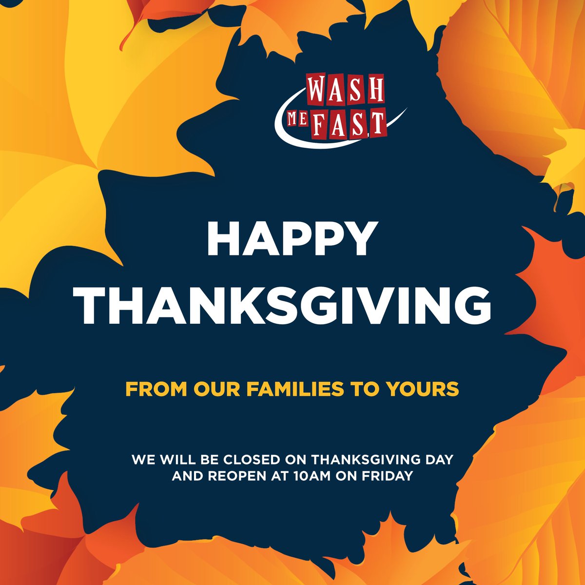 washmefast's tweet photo. We are #Thankful for all our Customers!  #HappyThanksgiving https://t.co/nQm7RFiMRk