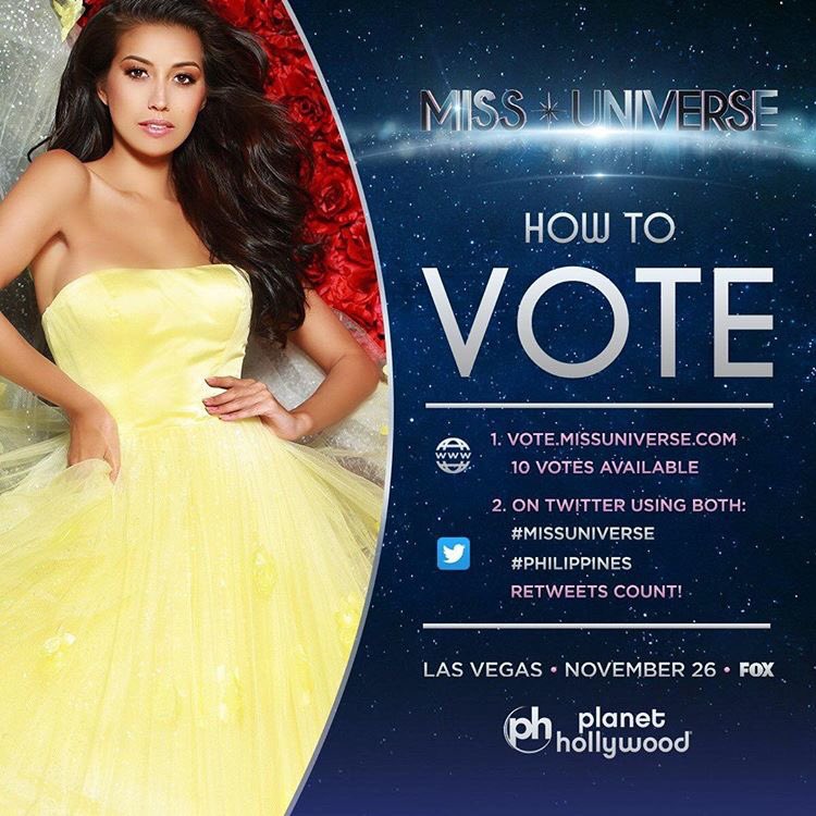 Everyoneee!!!!! Vote vote vote for my girl <a href="/rachelpetersx/">Rachel Louise Peters</a> ❤️ Go for the Crown Queeeeen!!!! #MissUniverse #MissPhilippines ❤️