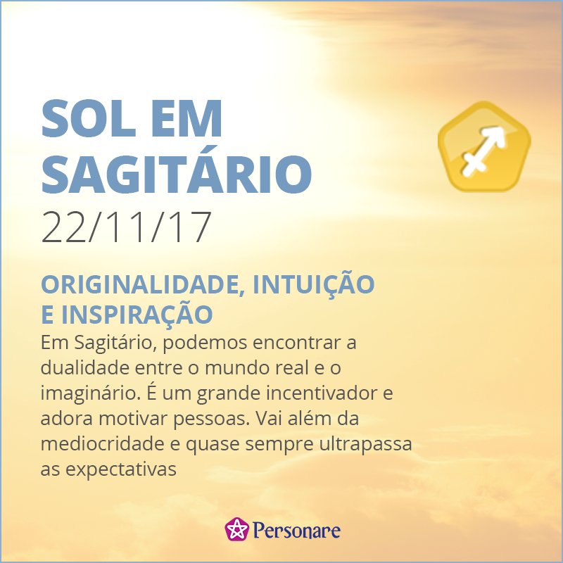 Personare's tweet photo. Hoje o Sol entrou em Sagitário! ♐️ Quem é o seu sagitariano favorito? ♥ https://t.co/6ruKQ72yKf