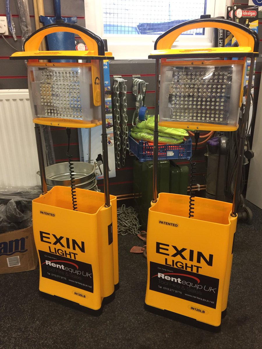 RentequipL's tweet photo. Exin Rechargeable LED contractors Lights to #hire from #Rentequipukltd #toolhire #leedstoolhire #lighting #contractor #contractorlighting https://t.co/Evb7Gb71Ri