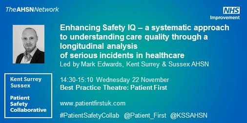 innovationnwc's tweet photo. Are you at #PatientFirst2017 ? Make sure you don’t miss #PatientSafetyCollab #bestpractice theatre 'enhancing safety IQ' session today @Patient_First https://t.co/yrli5eMUcA