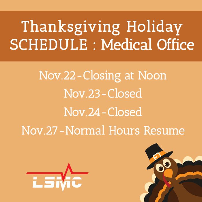 laredosportsmed's tweet photo. Here is the Thanksgiving Holiday Schedule for the Medical and Physical Therapy Office. We hope that everyone has a beautiful Thanksgiving Holiday break!
#lsmc #getbackinthegame #DrPotty #DrPuig #DrSolis #orthopedicsurgeon #orthopedicsurgery https://t.co/naCZurjqa4