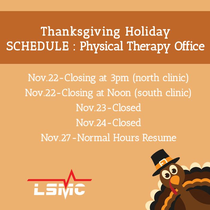 laredosportsmed's tweet photo. Here is the Thanksgiving Holiday Schedule for the Medical and Physical Therapy Office. We hope that everyone has a beautiful Thanksgiving Holiday break!
#lsmc #getbackinthegame #DrPotty #DrPuig #DrSolis #orthopedicsurgeon #orthopedicsurgery https://t.co/naCZurjqa4