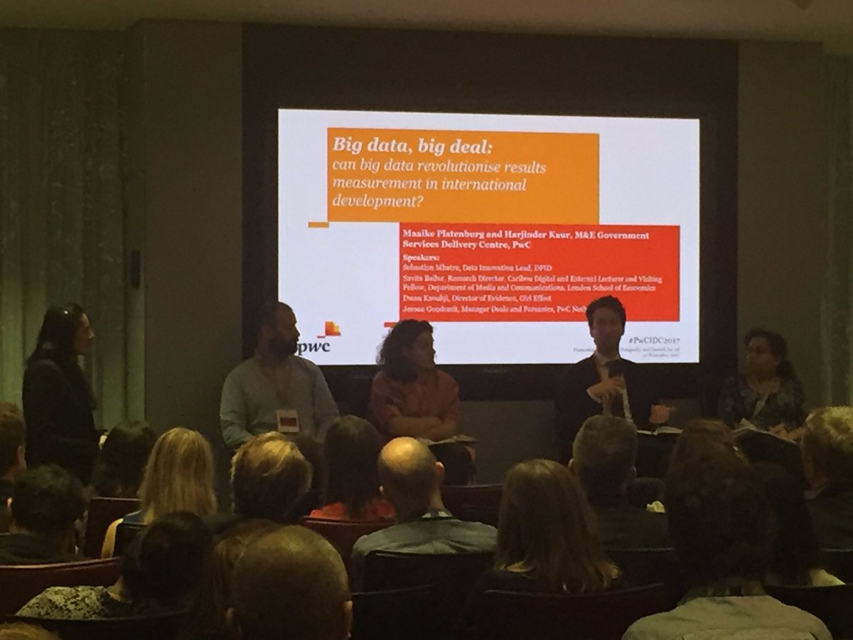 DeborahJBarnes's tweet image. Big data big deal - discussing how big data can revolutionise results measurement in international development #PwCIDC2017