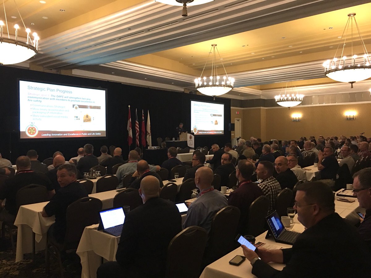 ONFireChiefs's tweet photo. #OAFC President @stephen_hernen begins his report to the members, highlighting the association’s progress against its Strategic Plan #Midterm17 https://t.co/NJQcPHp4hJ