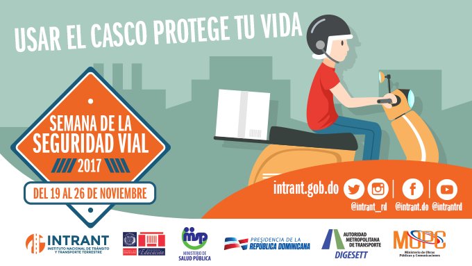 INTRANT_RD's tweet photo. La única forma de prevenir accidentes fatales en motocicleta 🏍 es el uso apropiado del casco y la prudencia.
¿Motorista? ¡Con su casco! 
¿Pasajero? ¡Con su casco! #SemanaDeLaSeguridadVialRD https://t.co/XGF1j5xm3D