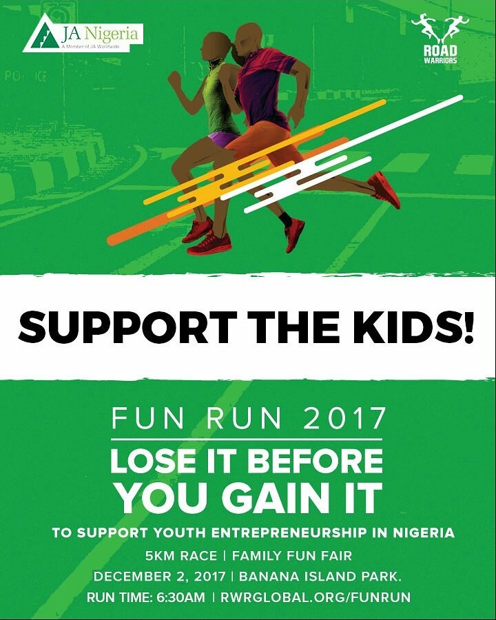 JANigeria's tweet photo. Have you registered for the #FUNRUN2017 happening on December 2nd yet? If you haven't, it's not too late. Come support the kids by actively participating in the event. For more information/registration details, see link in Bio. #supportthekids #fundraising #roadwarriors https://t.co/imHTLNh3Nc