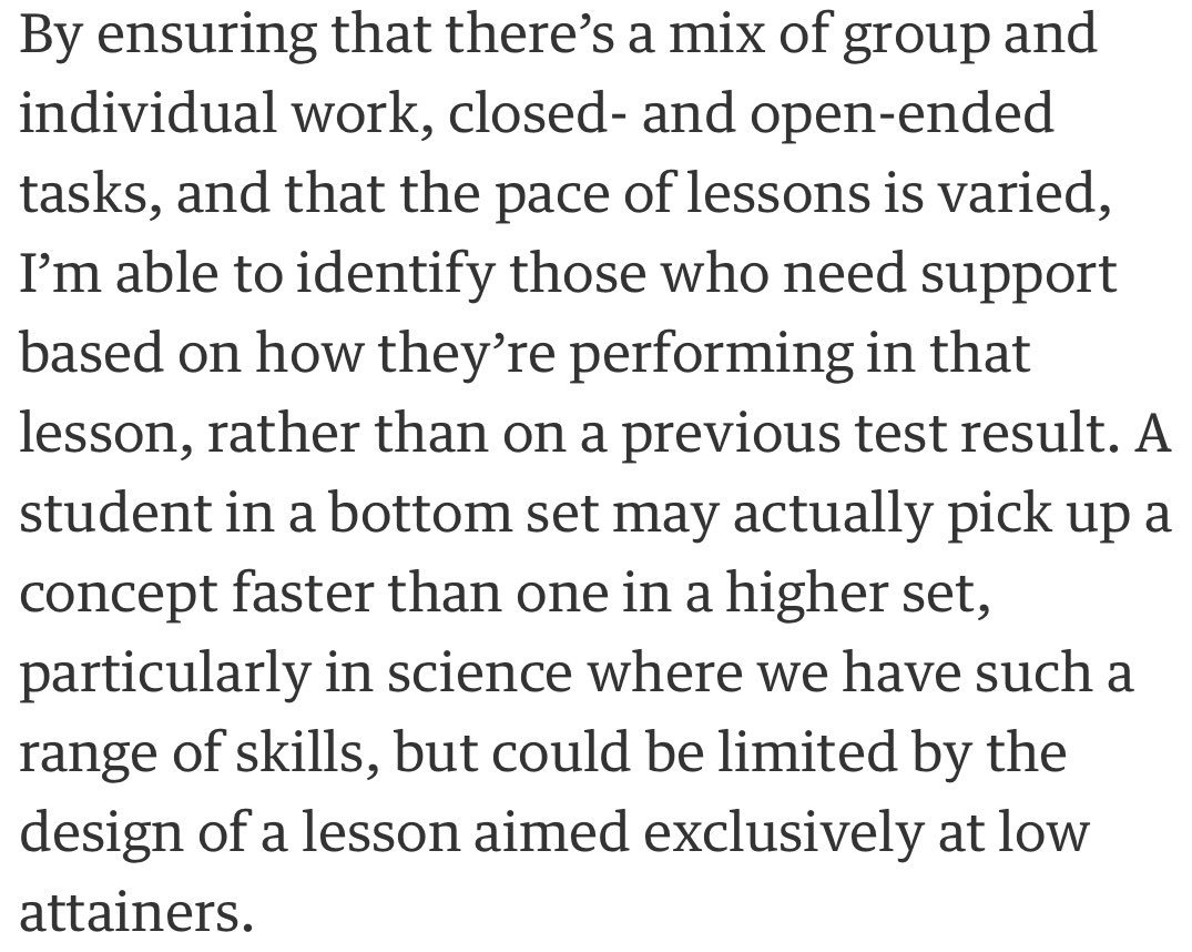 MrRooBKK's tweet image. Ditching the sets: why we're teaching #MixedAttainment lessons for Science
@emily_seeber: theguardian.com/teacher-networ…