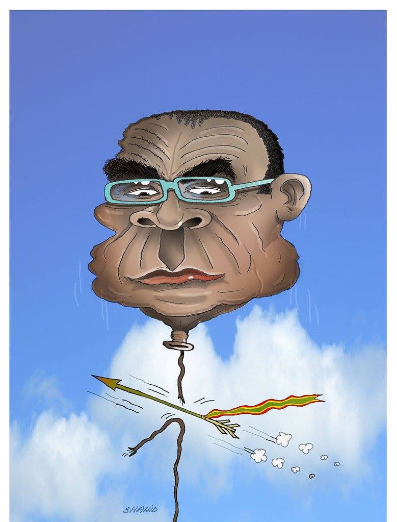 atiqshahid2's tweet photo. Mugabe : I’ve Personally volunteered to reire! #MugabeIsGone #MugabeFalls #MugabeResignation #Zimbabwe https://t.co/mt1eedU537