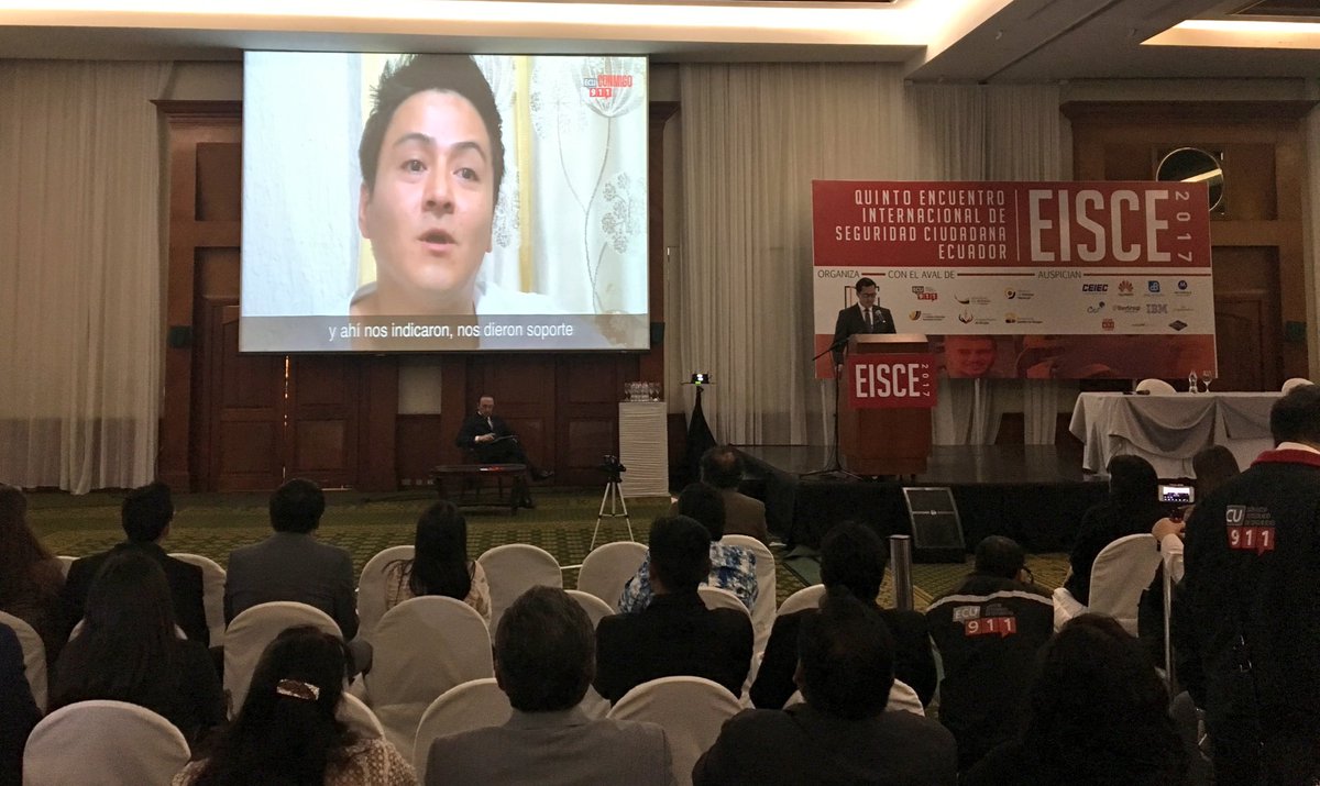 ECU911_'s tweet photo. “La inversión en seguridad está justificada cuando podemos salvar una vida o traer una nueva vida al mundo” @ASandovalEC en #EISCE2017 https://t.co/OshomFbWvn