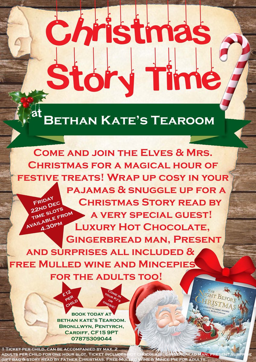 bkstearoom's tweet photo. COSY, MAGICAL CHRISTMAS STORY TIME at #bethankatestearoom in #Pentyrch #cardiff - Friday 22nd Dec from 4.30pm £12pp - so excited I cannot wait!! Twinkly lights, a VERY special guests, surprises and just festive loveliness!! Come and join us!! #Ticktets available from the tearoom! https://t.co/nzAif6dUcu