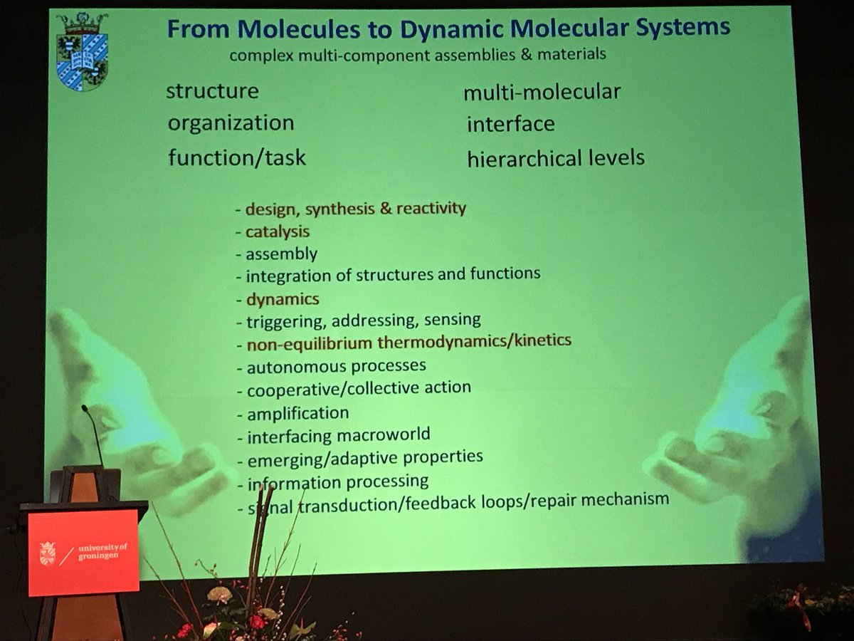 sirfrasersays's tweet photo. The Flying Dutchman, Ben Feringa, takes to the stage and reminds us about the joy of discovery.  He pays homage to two of his heroes, Hans Wijnberg and Kurt Mislow. In discussing his research he illustrates that “we look at Mother Nature but we are not limited by it.” #MMNP https://t.co/fciO9z7lut